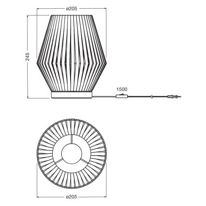 Osram - Stolná lampa DECOR STRIPES 1xE14/5W/230V béžová