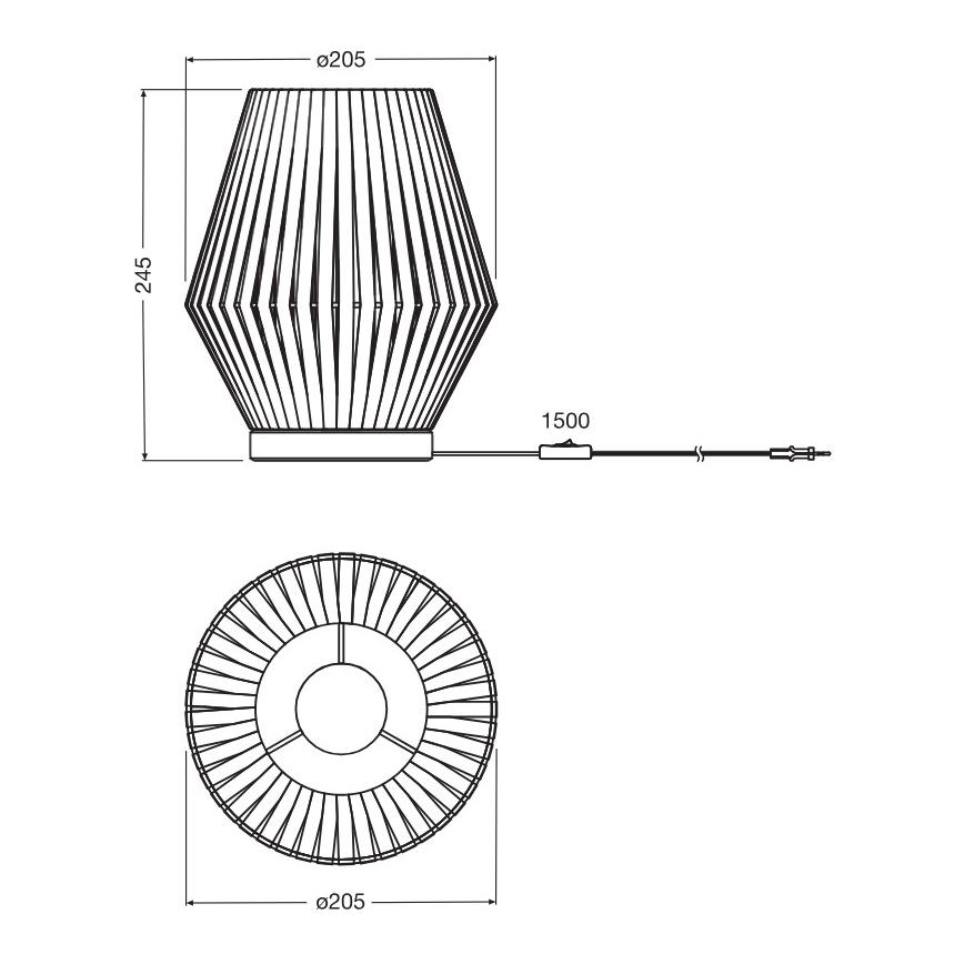 Osram - Stolná lampa DECOR STRIPES 1xE14/5W/230V béžová