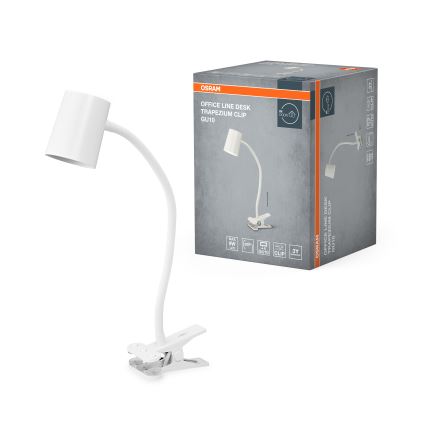 Osram - Stolná lampa s klipom DESK LINE 1xGU10/9W/230V biela