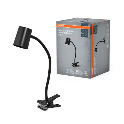 Osram - Stolná lampa s klipom DESK LINE 1xGU10/9W/230V čierna