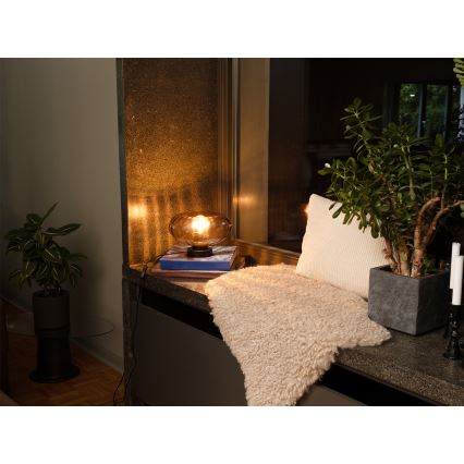 Osram - Stolová lampa DECOR SMOKE 1xE27/12W/230V čierna/dymovošedá