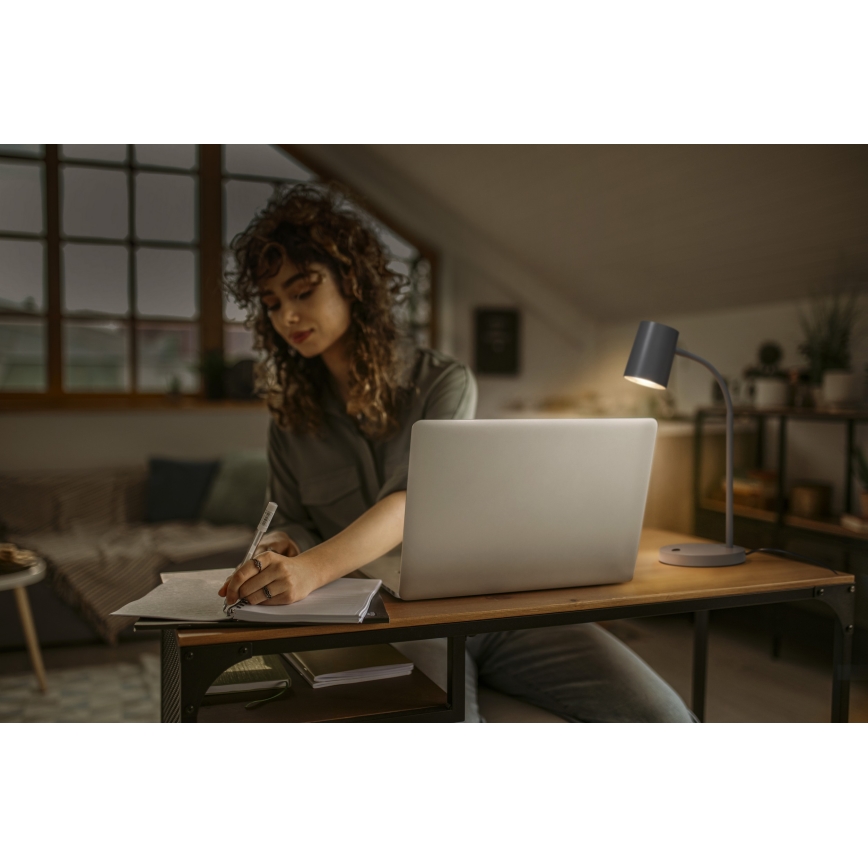 Osram - Stolová lampa DESK LINE 1xGU10/9W/230V sivá