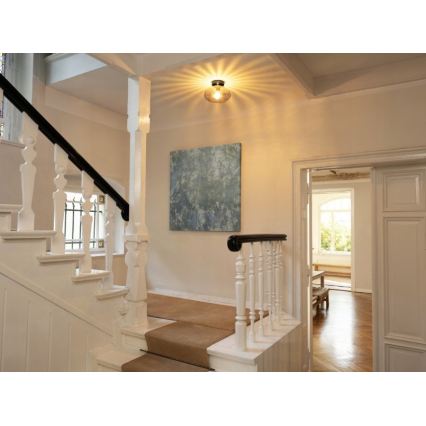 Osram - Stropné svietidlo DECOR SMOKE 1xE27/12W/230V, priemer 28 cm, čierne/dymovo-sivé