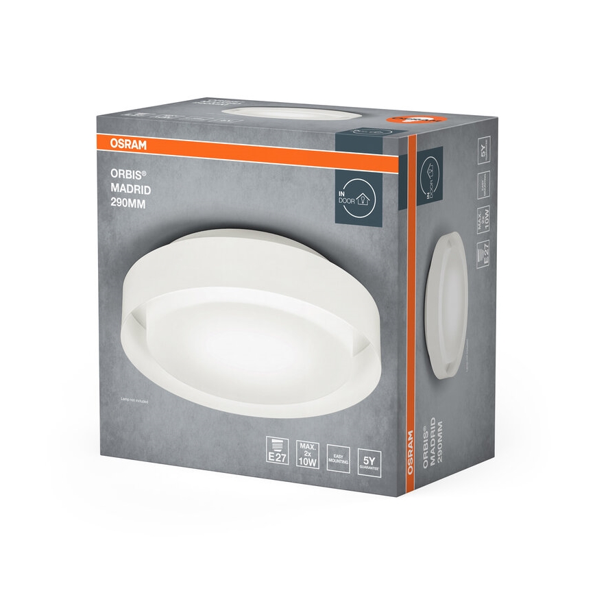 Osram - Stropné svietidlo ORBIS MADRID 2xE27/10W/230V pr. 29 cm biela
