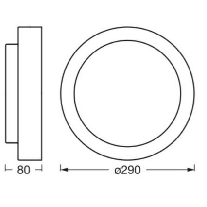 Osram - Stropné svietidlo ORBIS MADRID 2xE27/10W/230V, priemer 29 cm, čierna
