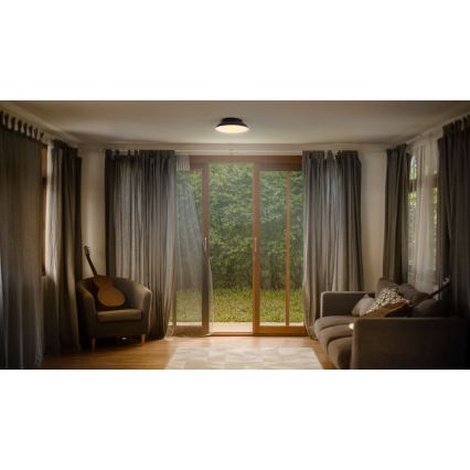 Osram - Stropné svietidlo ORBIS MILAN 2xE27/10W/230V priemer 30,5 cm čierne