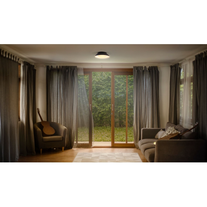 Osram - Stropné svietidlo ORBIS MILAN 2xE27/10W/230V priemer 30,5 cm čierne