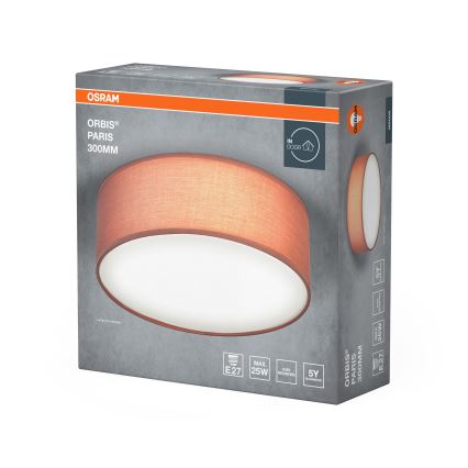 Osram - Stropné svietidlo ORBIS PARIS 1xE27/25W/230V pr. 30 cm hnedé