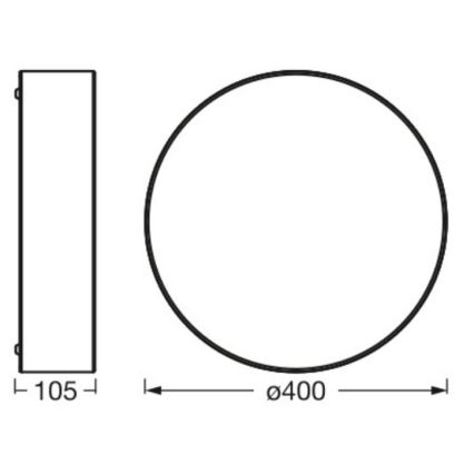 Osram - Stropné svietidlo ORBIS PARIS 2xE27/25W/230V pr. 40 cm hnedé