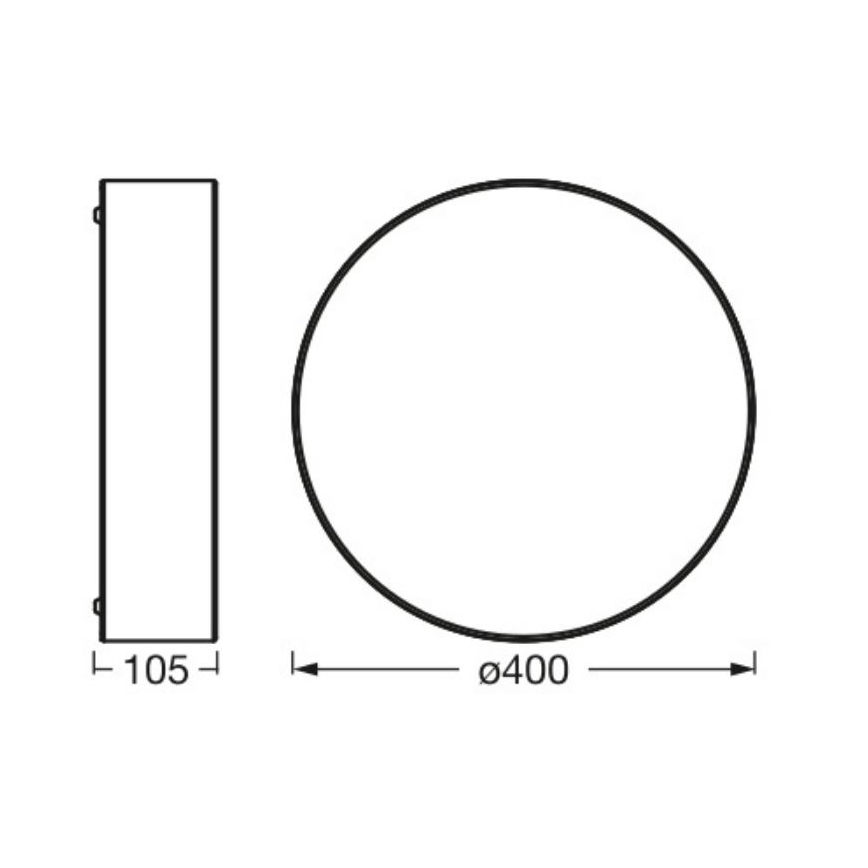 Osram - Stropné svietidlo ORBIS PARIS 2xE27/25W/230V pr. 40 cm hnedé
