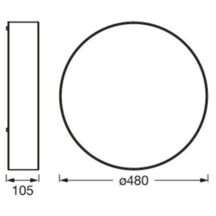 Osram - Stropné svietidlo ORBIS PARIS 3xE27/15W/230V pr. 48 cm hnedá