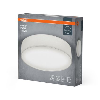 Osram - Stropné svietidlo ORBIS PARIS 3xE27/25W/230V, priemer 48 cm, biela