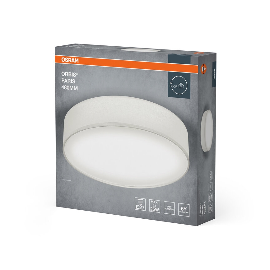 Osram - Stropné svietidlo ORBIS PARIS 3xE27/25W/230V, priemer 48 cm, biela