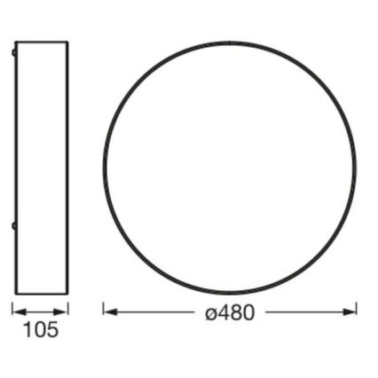 Osram - Stropné svietidlo ORBIS PARIS 3xE27/25W/230V, priemer 48 cm, biela