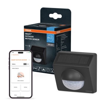 Osram - Vonkajší solárny pohybový senzor SMART+ 3,7 V antracit IP65 Wi-Fi 800 mAh