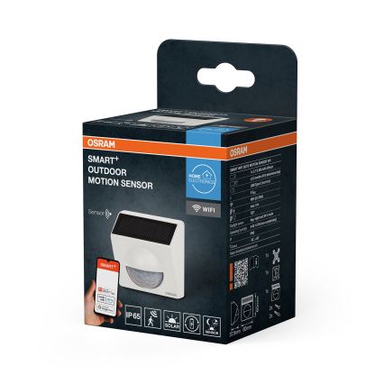 Osram - Vonkajší solárny senzor pohybu SMART+ 3,7V biely IP65 Wi-Fi 800 mAh