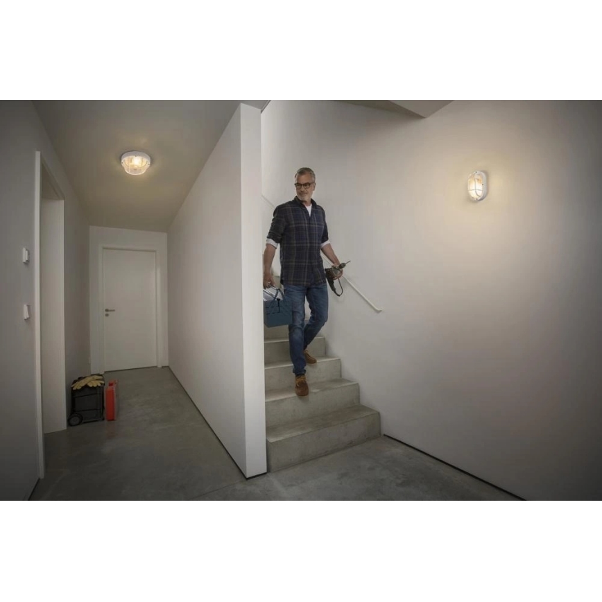 Osram - Vonkajšie nástenné svietidlo BULKHEAD 1xE27/10W/230V IP54 biele