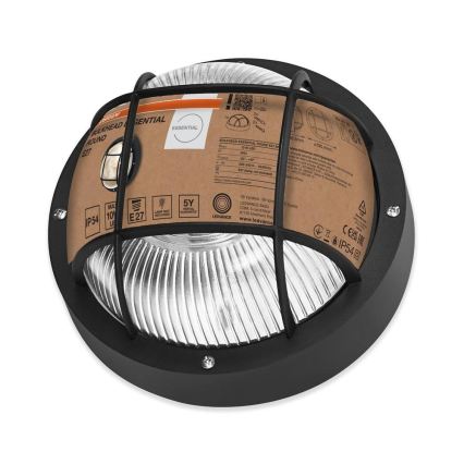 Osram - Vonkajšie nástenné svietidlo BULKHEAD 1xE27/10W/230V, priemer 19 cm, IP54, čierne