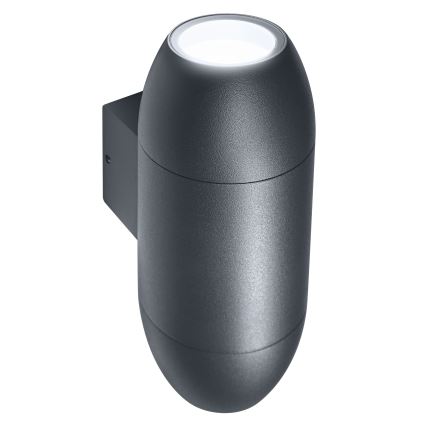 Osram - Vonkajšie nástenné svietidlo CANNON 2xGU10/35W/230V IP44 antracit