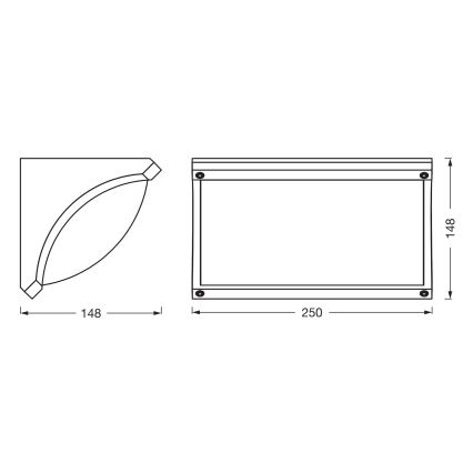 Osram - Vonkajšie nástenné svietidlo ENDURA CLASSIC 1xE27/40W/230V IP54 antracit