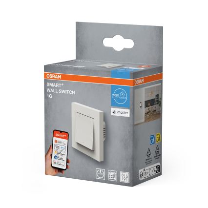Osram - Vypínač 1-tlačidlový SMART+ MATTER 230V Wi-Fi