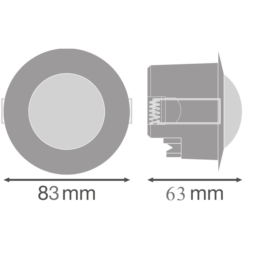 Osram - Zapustený pohybový senzor do podhľadu 360° FLUSH 230V biela