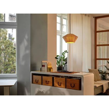 Osram - Zavesený luster na lanku DECOR STRIPES 1xE27/10W/230V, priemer 30,5 cm, béžový