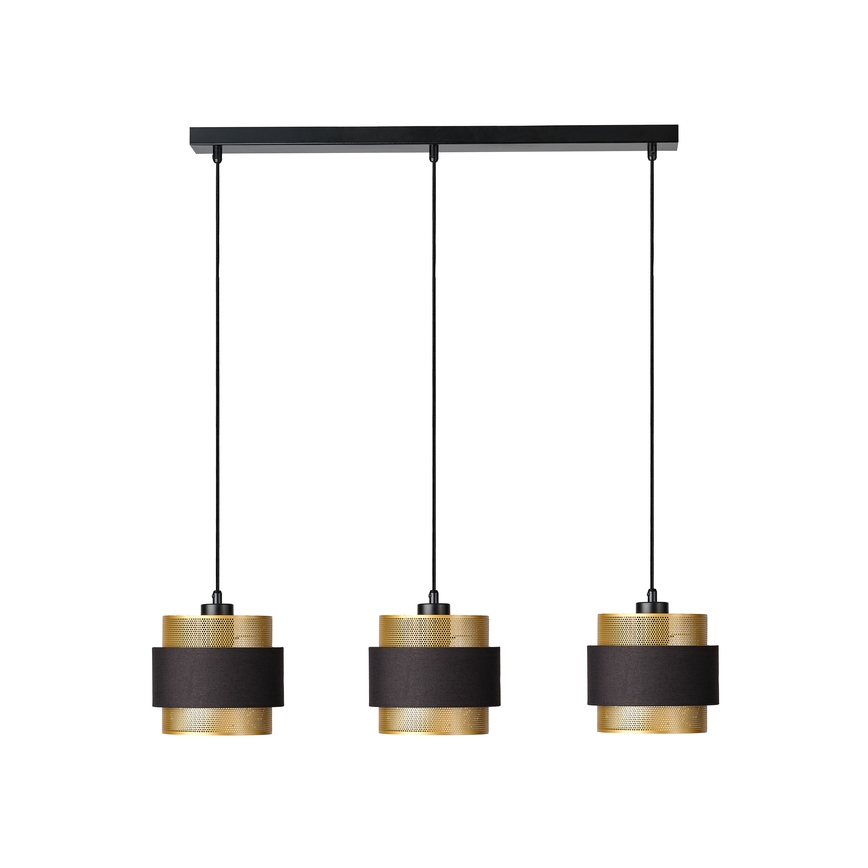 Osram - Závesné svietidlo DECOR HORNET na lanku 3xE27/10W/230V čierna/zlatá