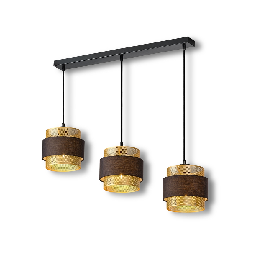 Osram - Závesné svietidlo DECOR HORNET na lanku 3xE27/10W/230V čierna/zlatá