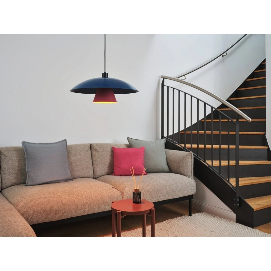 Osram - Závesné svietidlo na lanku DECOR FLYING MUSHROOM 1xE27/25W/230V pr. 50 cm modré