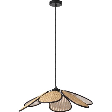 Osram - Závesný luster na lane DECOR RATTAN 1xE27/15W/230V pr. 58 cm béžová/čierna