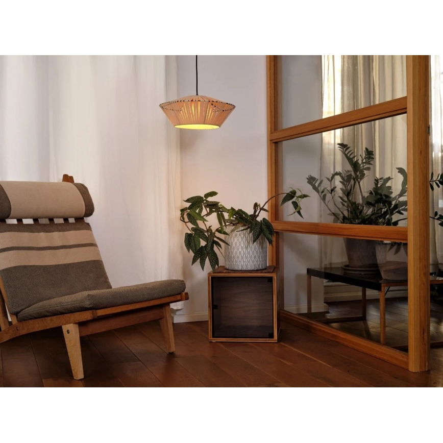 Osram - Závesný luster na lanku DECOR STRIPES 1xE27/10W/230V pr. 40,5 cm béžový