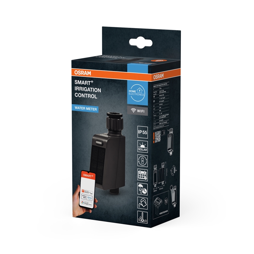 Osram - Zavlažovací ventil s solárnym panelom SMART+ IP55 Wi-Fi