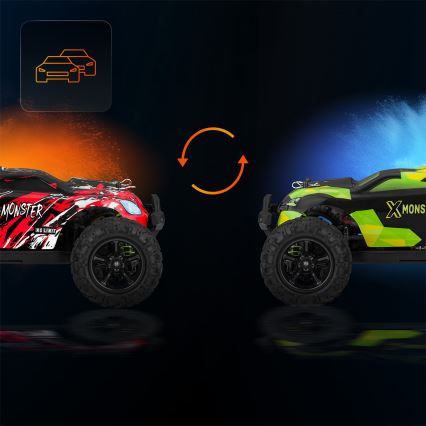 Overmax - RC auto na diaľkové ovládanie 2v1 X-MONSTER 3.5 1700 mAh čierna/červená/zelená