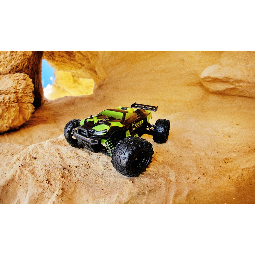Overmax - RC auto na diaľkové ovládanie 2v1 X-MONSTER 3.5 1700 mAh čierna/červená/zelená