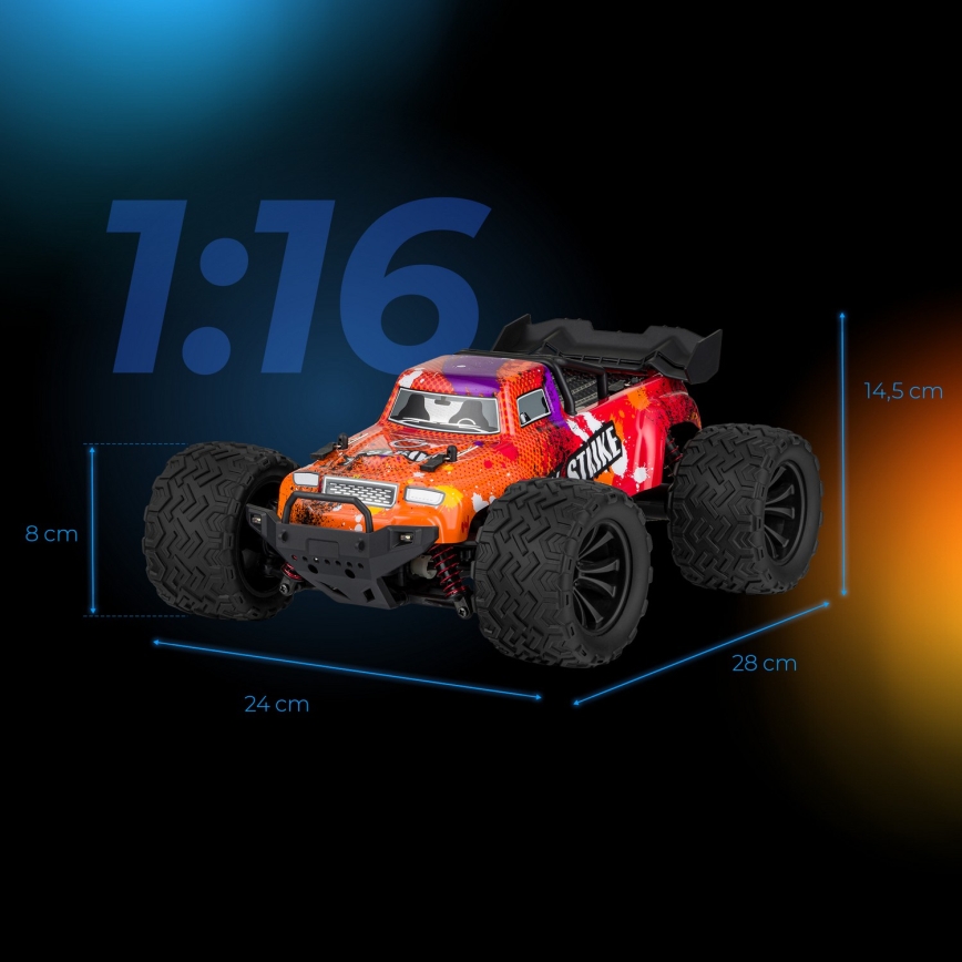 Overmax - RC auto na diaľkové ovládanie X-STRIKE 3000 mAh čierna/oranžová