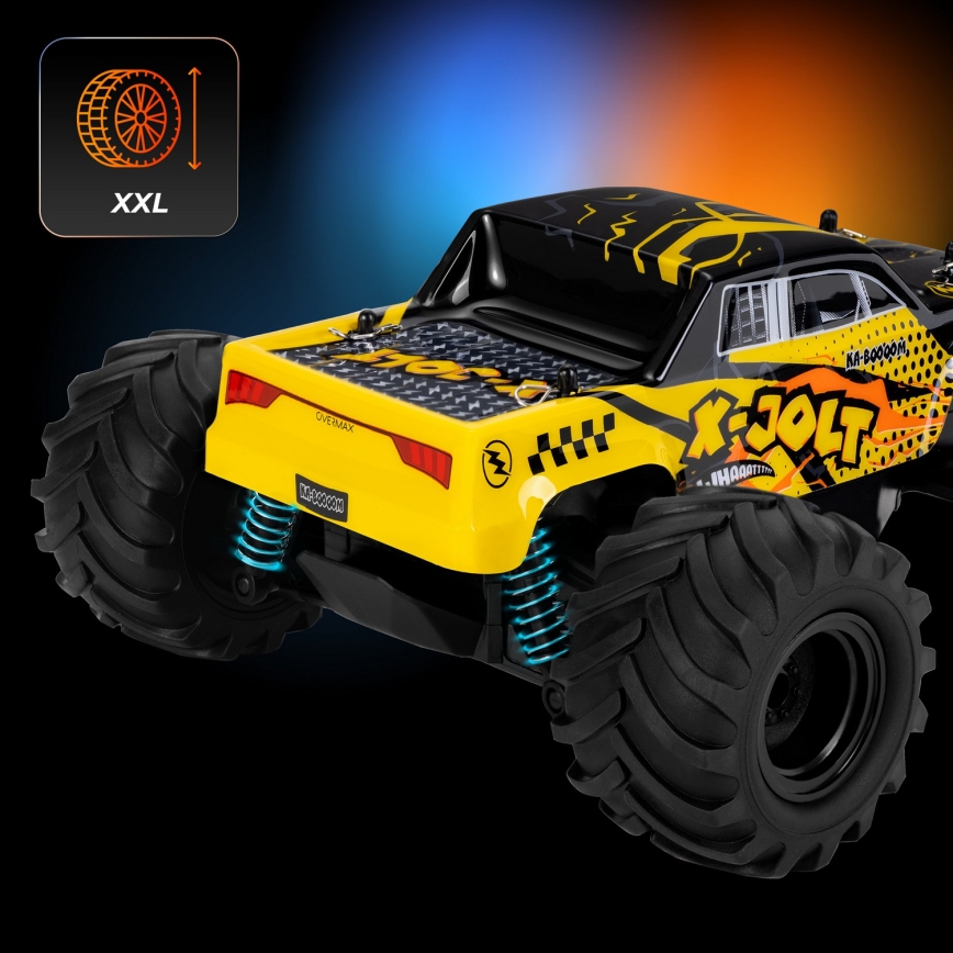 Overmax - RC auto s diaľkovým ovládaním X-JOLT 1000 mAh čierna/žltá