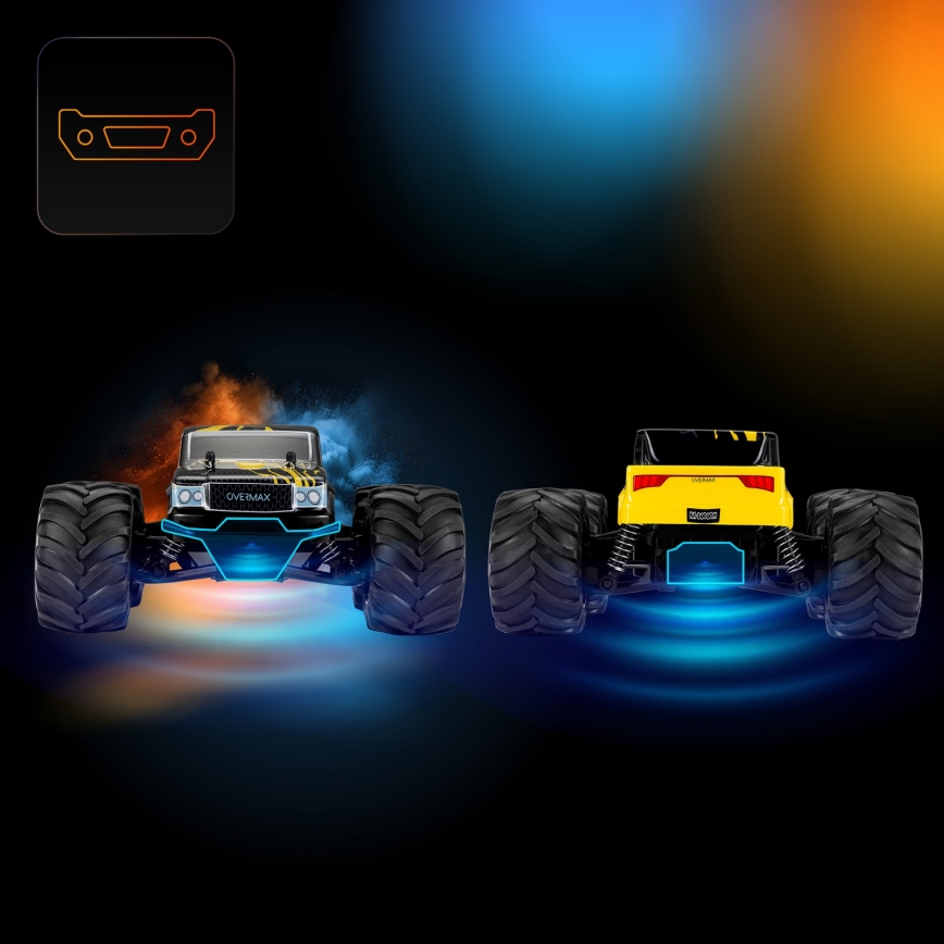 Overmax - RC auto s diaľkovým ovládaním X-JOLT 1000 mAh čierna/žltá