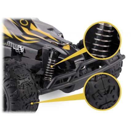 Overmax - RC auto s diaľkovým ovládaním X-RALLY 2.0 1200 mAh Čierna/Žltá