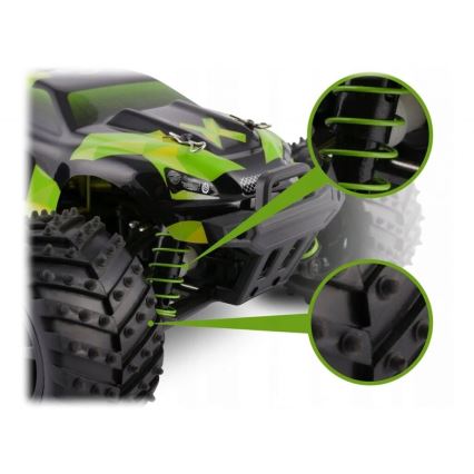 Overmax - RC auto X-MONSTER 3.0 na diaľkové ovládanie 1700 mAh Čierna/Zelená