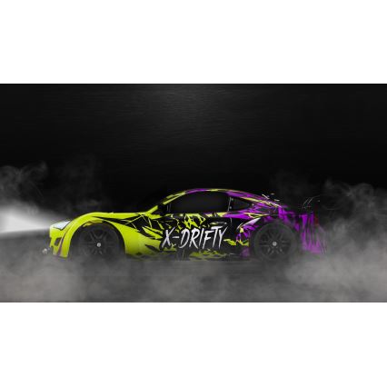 Overmax - RC drift auto na diaľkové ovládanie X-DRIFT 1000 mAh žltá/fialová