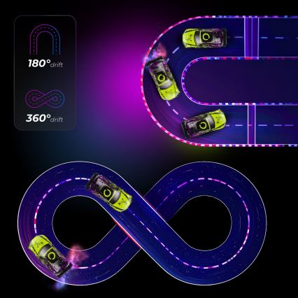 Overmax - RC drift auto na diaľkové ovládanie X-DRIFT 1000 mAh žltá/fialová
