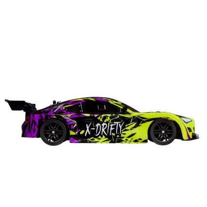 Overmax - RC drift auto na diaľkové ovládanie X-DRIFT 1000 mAh žltá/fialová