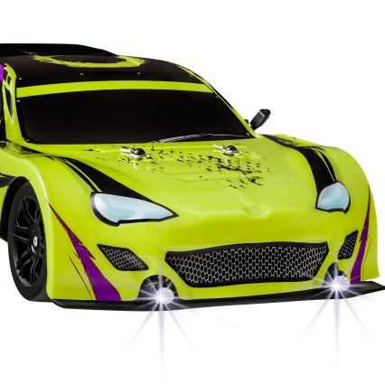 Overmax - RC drift auto na diaľkové ovládanie X-DRIFT 1000 mAh žltá/fialová