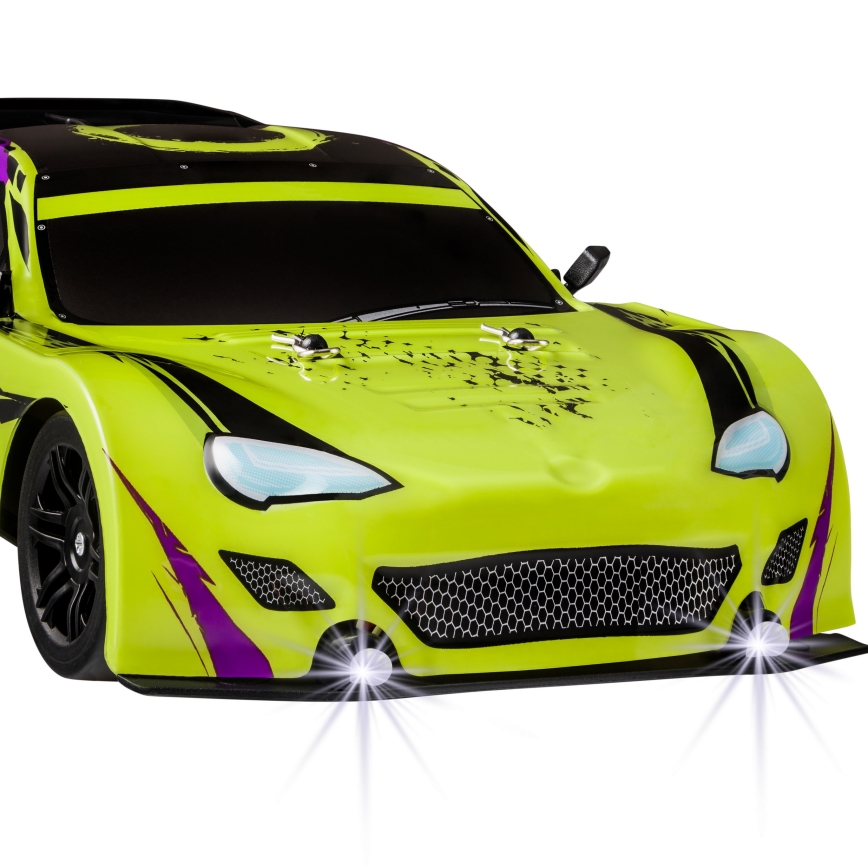 Overmax - RC drift auto na diaľkové ovládanie X-DRIFT 1000 mAh žltá/fialová