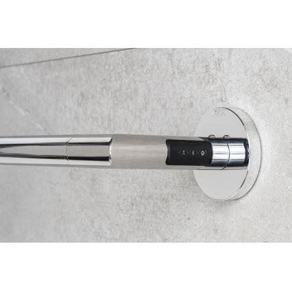 P.M.H. IN1SS-L - Elektrický sušiak na uteráky INGA 17W/230V 85,9 cm IP44 ľavé prevedenie/leštená nerezová oceľ