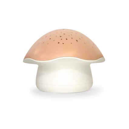 PABOBO - Projektor s melódiou STAR MUSHROOM 3xAA lososová