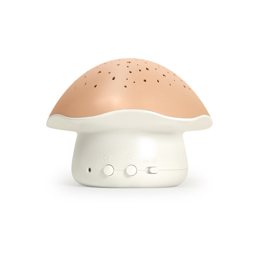 PABOBO - Projektor s melódiou STAR MUSHROOM 3xAA lososová