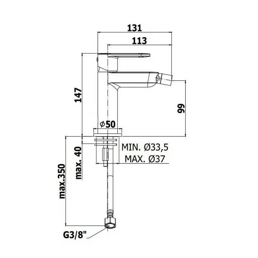 Paffoni - Bidetová batéria CANDY lesklý chróm