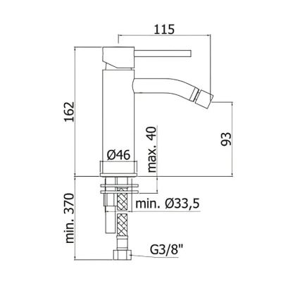 Paffoni - Bidetová batéria LIGHT čierna